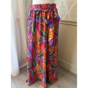 Her Destiny Women’s Medium Flowy Tropical Print Maxi Skirt